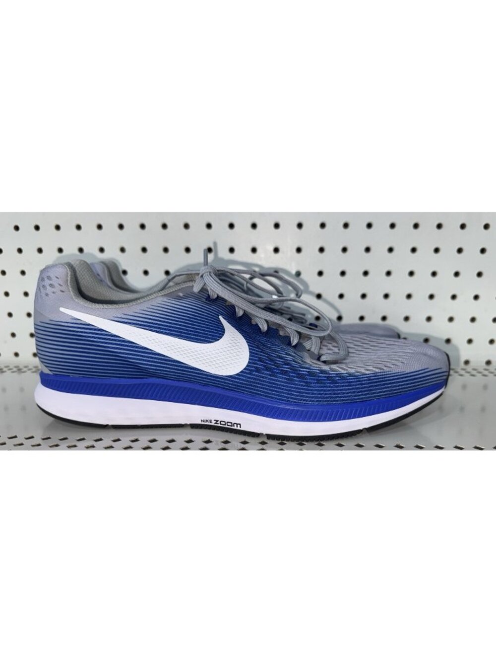 Nike Air Zoom Pegasus 34 Mens Athletic Running Shoes Size 13 WIDE Gray Blue
